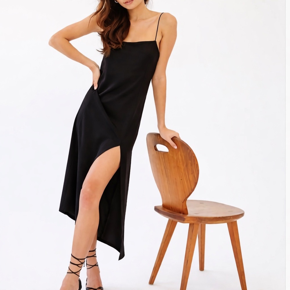 Babaton Cami Slip Dress in Black